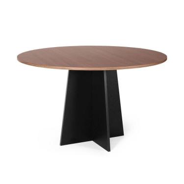 Imagem de Mesa De Jantar Redonda 4 Lugares 90cm Isabela Noronha/preto - Straub Web