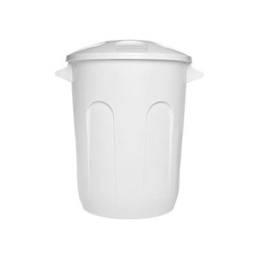 Imagem de Lixeira Branca Cesto De Lixo Grande Cozinha 10 Litros - Jaguar