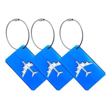 Imagem de 3 Tags Mala Bagagem Viagem Mochila Identificador Seguro Resistente - K