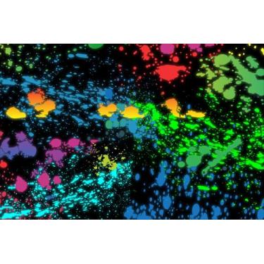 Imagem de Painel de Lona Respingos de Tinta Neon - Fabrika de Festa, 300x200cm