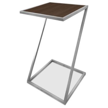 Imagem de Mesa De Canto Modelo Industrial Lateral em Z Sieger Decoração Para Sal