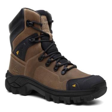 Imagem de Bota Couro Legítimo Cano Alto Adventure Masculina - Via Livre, Marrom 