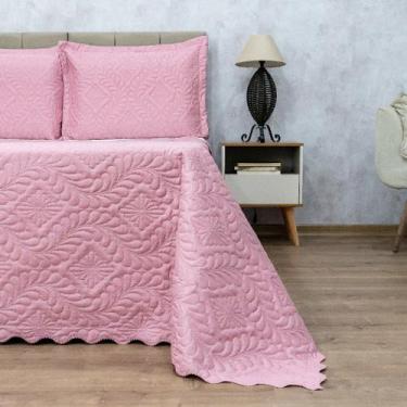 Imagem de Cobre Leito Colcha Camili Queen 3 Pçs Matelado Ultrassônico Dupla Face