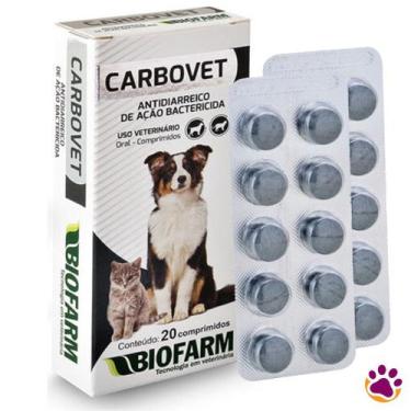 Imagem de Antidiarreico de Ação Bactericida Carbovet para Cães e Gatos - 20 Comp