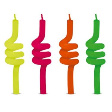Imagem de Velas para bolo espiral festa aniversario cores variadas - DIVA E BELA
