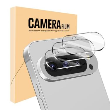 Imagem de Pacote com 3 protetores de lente para câmera Google Pixel 9 Pro, vidro temperado dureza 9, protetor de tela para câmera de alta definição antiarranhões para Pixel 9 Pro