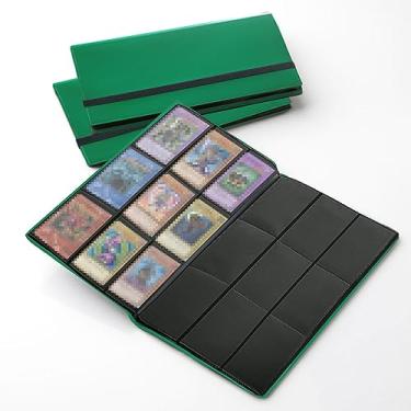 Imagem de (Green) - 360 Pockets Trading Card Sleeves, Side Loading Pocket Binder, Album Pages Card Collector Coin Holders Wallets Sleeves Set(Green)