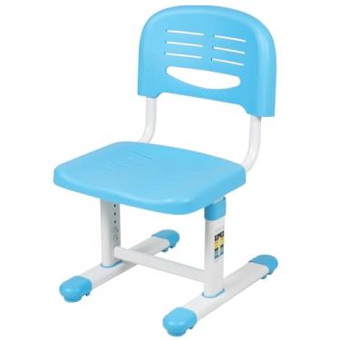 Imagem de VIVO Cadeira de mesa infantil ajustável em altura, apenas cadeira, estação de trabalho interativa multifuncional para estudar ou brincar na escola, assento ergonômico infantil com encosto, azul,