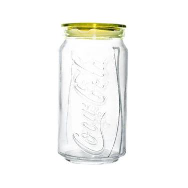 Imagem de Pote De Vidro Coca-Cola Tampa Amarelo 1Litro 