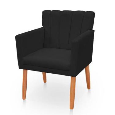 Imagem de Poltrona Cadeira para Sala Confortável e Reforçada Carol Suede - Belar