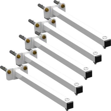 Imagem de Kit 05 Suportes De Refletor Led Haste Parede Fachada Banner Iluminação