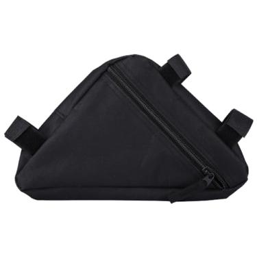 Imagem de Chazcool Bolsa para quadro de bicicleta, bolsa impermeável de tecido Oxford, bolsa de ferramentas para bicicleta, bolsa de ferramentas de bicicleta de liberação rápida, bolsa de moldura triangular