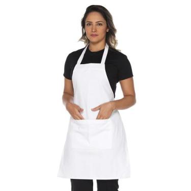 Imagem de Avental de cozinha com bolso - Demorgan Uniformes, Branco, UN