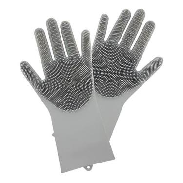 Imagem de Luva Silicone Lavar Louça Esponja Magica Limpeza banho - ZEM