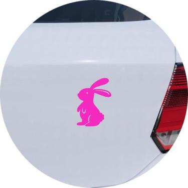 Imagem de Adesivo de Carro Coelho Bunny em Pé - Cor Rosa - Melhor Adesivo, Rosa