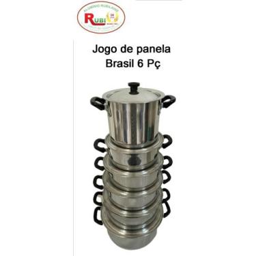 Imagem de Jogo de Panela Rubilaine Brasil com 6 peças