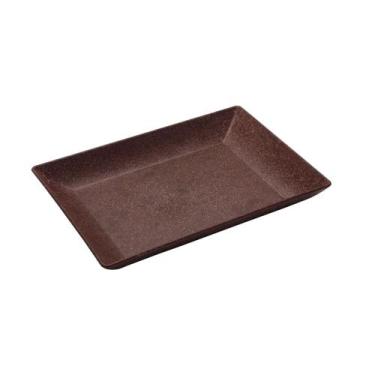 Imagem de Petisqueira travessa Retangular 28cm servir Marrom Escuro - Evo
