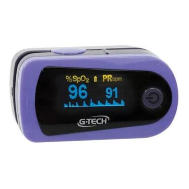 Imagem de Oximetro De Dedo Medidor De Oxigênio No Sangue E Batimentos Cardíacos 