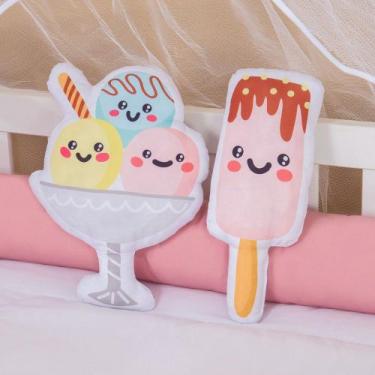 Imagem de Kit Almofadas Decorativas Infantil Sorvetes Rosa - Miguel Baby
