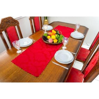 Imagem de KIT 2 CAMINHO DE MESA JACQUARD 1,40M x 40CM ADAMASCADO NATAL - Rafalor