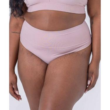 Imagem de Calcinha fio dental sem costura, cintura alta e plus size