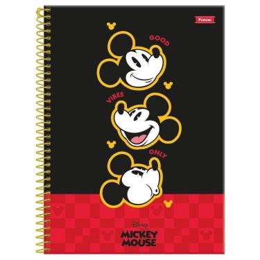 Imagem de Caderno Mickey Mouse Disney Espiral 1 Matéria 80F Escolar