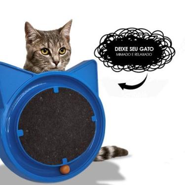 Imagem de Arranhador para Gatos com Bolinha Interativa Antistress - Azul - Furac