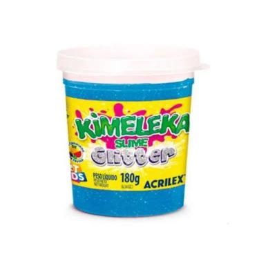 Imagem de Kimeleka Slime 180g Art Kids Acrilex Glitter Azul