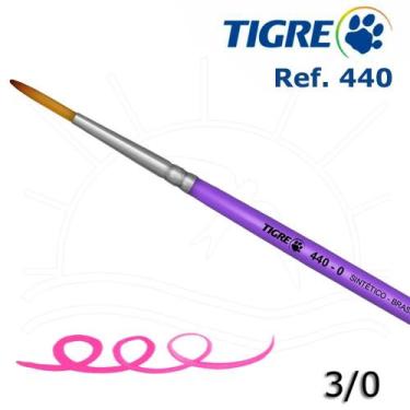 Imagem de Pincel Tigre 440 - Redondo Liner Sintético Mesclado, 3/0