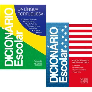 Imagem de Dicionário Escolar Inglês e Português Kit 2 Volumes Atualizados