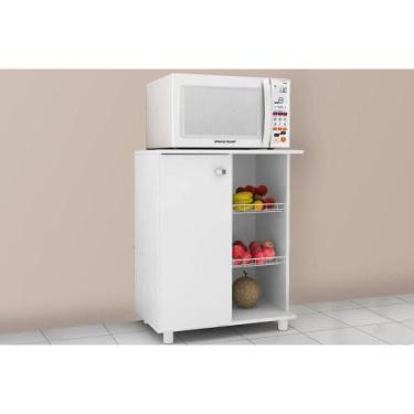 Imagem de Balcão de Cozinha Fruteira BF3205 c/ 1 Porta e 2 Cestos 60cm Branco - 