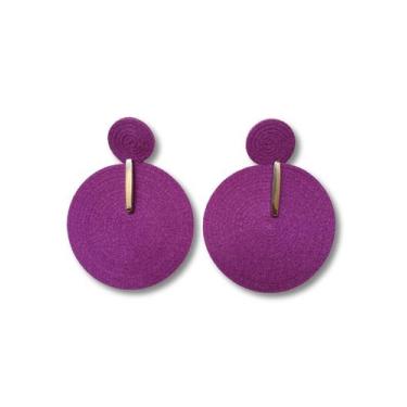 Imagem de Brinco Pôr do Sol Fucsia - Rosa Madeira