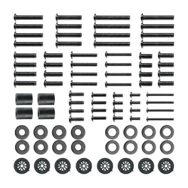 Imagem de AOKCOS Conjunto universal de ferragens de montagem de TV, conjunto de kit de parafusos, espaçadores e arruelas de parafusos M4 M5 M6 M8 para TVs de até 80 polegadas, kit de hardware de substituição de