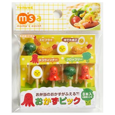 Imagem de CuteZCute Palheta de comida 3D Bento, 8 peças, brócolis, polvo, camarão frito, ovo