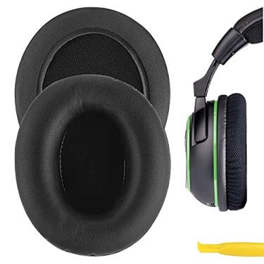 Imagem de Geekria Almofadas de substituição QuickFit para fones de ouvido Turtle Beach Ear Force Stealth 520 500X Call of Duty Black Ops II Kilo Tango Ghosts Gaming Headpads, almofada de fone de ouvido (preto)