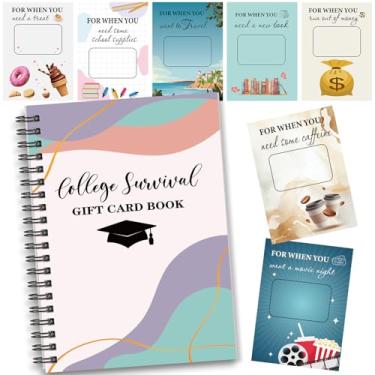 Imagem de Zhanmai Livro de vale-presente universitário presente de formatura para faculdade livro de sobrevivência pacote de cuidados de aniversário porta-cartões de dinheiro presentes universitários saindo de