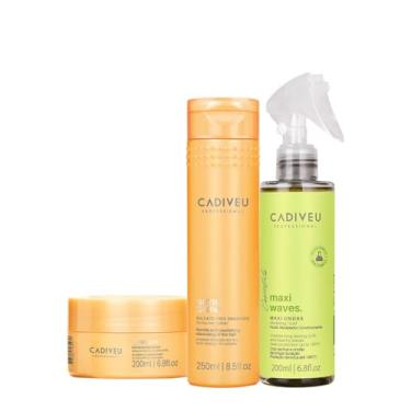 Imagem de Kit Cadiveu Professional Nutri Glow Shampoo Máscara e Maxi Ondas (3 produtos)
