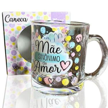 Imagem de Caneca de Vidro 320ml Personalizada Frases Dia das Mães Presente - Win