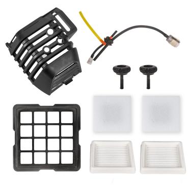 Imagem de Mikatesi A320001201 Kit de ajuste de filtro de ar PE2620 SRM2620 PPT2620 SRM 2620 SRM 2620 com botão de fixação de tampa de filtro de ar para Echo SRM-2620 SRM 2620T PE 2620 PAS 2620 SRM-3020 Weed
