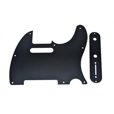 Imagem de KAISH Pickguard Tele anodizado de alumínio metálico com placa de controle de metal e parafusos para telecaster americano/mexicano preto
