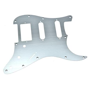 Imagem de Dopro Placa de raspagem para guitarra Strat HSS Strat HSS de alumínio anodizado de 11 furos para stratocaster FD americana/mexicana prata