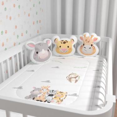 Imagem de Edredom de Berço Dupla Face Safari - KN DECOR