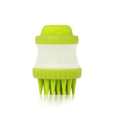 Imagem de Escova De Banho Pets Massagem Silicone Reservatório Shampoo - CLEANING