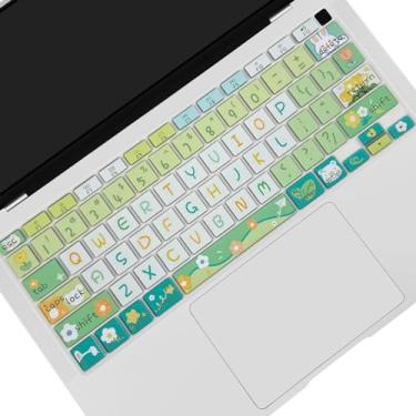 Imagem de Linda capa de teclado para MacBook Air de 13 polegadas 2021 e 2020 (modelo: A2179 A2337) chip M1, película protetora de silicone, flores fofas