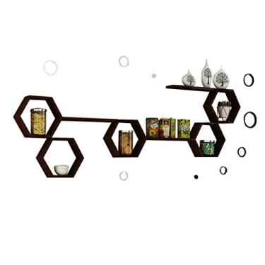 Imagem de Prateleiras flutuantes, prateleiras de parede, prateleiras suspensas, conjunto de 8 como cubo, estante de armazenamento, unidade de exibição, moldura moderna, design de decoração para sala de estar e