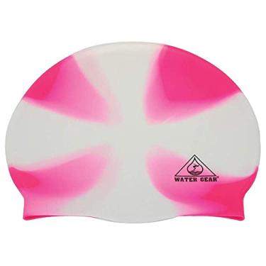 Imagem de Water Gear Touca de natação adulto de silicone – Flexível unissex impermeável – Ótimo para cabelos curtos e longos – Melhore o seu desempenho – mulheres, homens e adolescentes