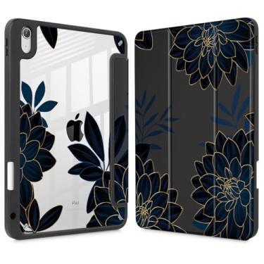 Imagem de Lepeoac Capa para iPad de 11 polegadas A16 2025 geração 11ª / iPad 11 polegadas 2022 10ª geração, porta-lápis embutido com capa à prova de choque, capa traseira transparente transparente, despertar