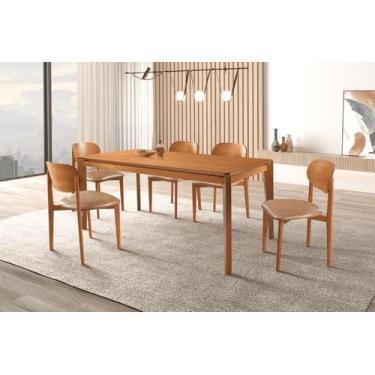Imagem de Sala de Jantar Laminada 6 Cadeiras 1,80 Premium Star Móveis
