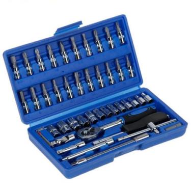 Imagem de Kit Jogo Ferramenta Soquete Aço Maleta Completa Profissional - Laurus