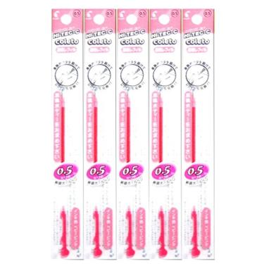 Imagem de Refil de caneta de tinta de gel Pilot Hi-Tec-C Coleto 0,5 mm, 5 conjuntos de rosa (importação do Japão)